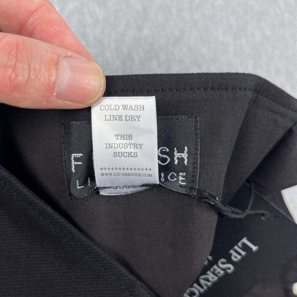 Lip Service Corset Top Womens XL Black Zipper D-Ring Bondage Fetish Bustier NEW - Picture 7 of 10